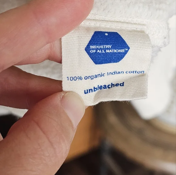 Industry Of All Nations Men's Crewneck Sweatshirt Unbleached Organic Cotton - Picture 6 of 6